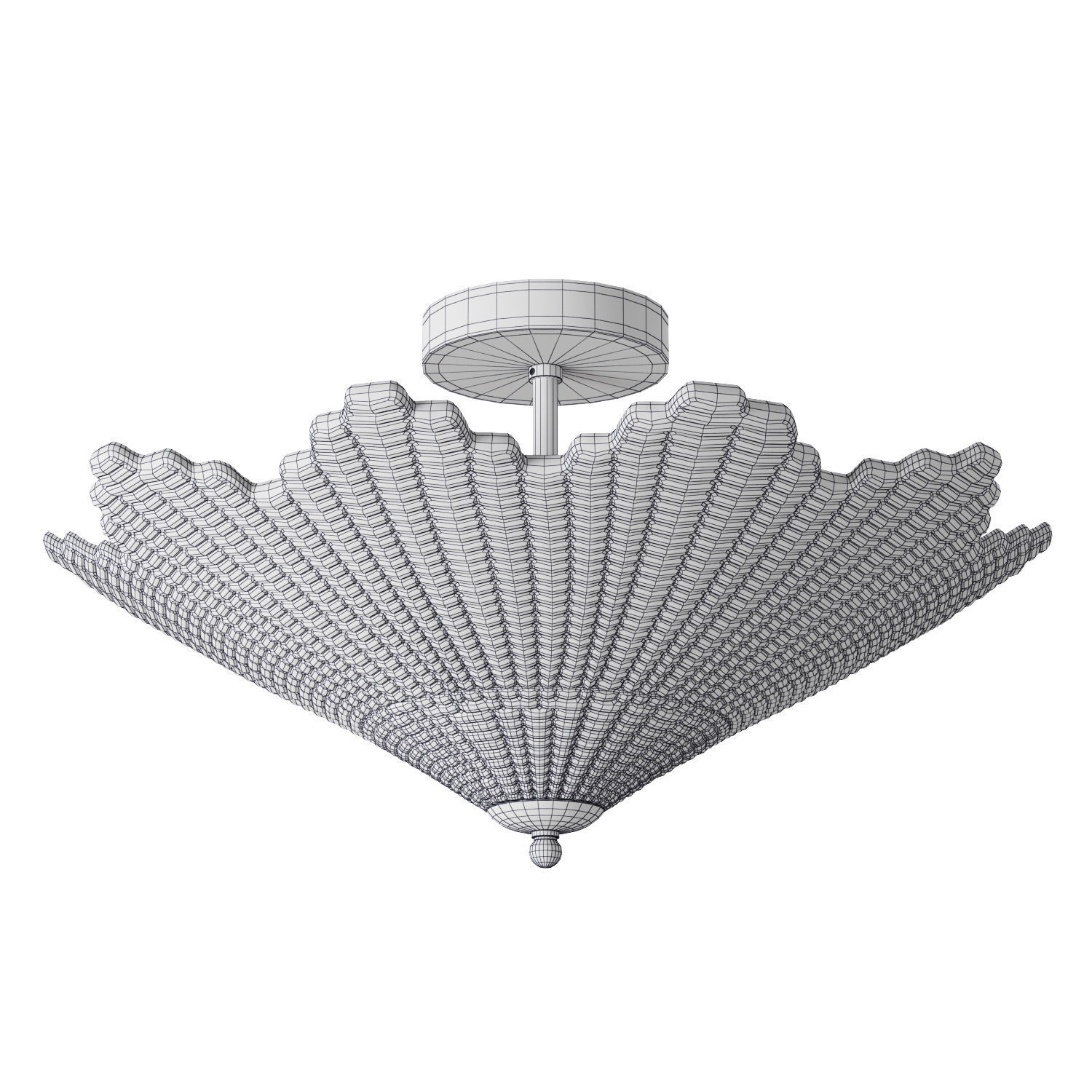 Mini Venetian Star Shaped Ceiling Fixture Contemporary 3D model_3