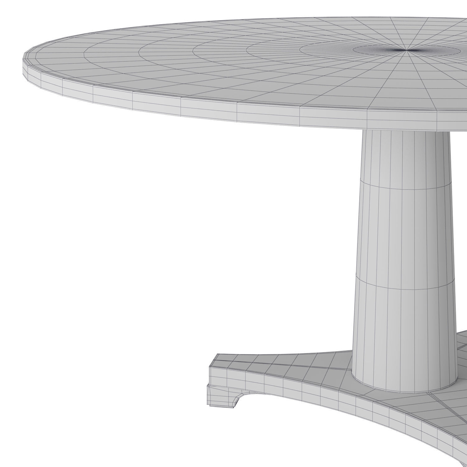 New Classics Cylinder dining table Low-poly 3D model_3