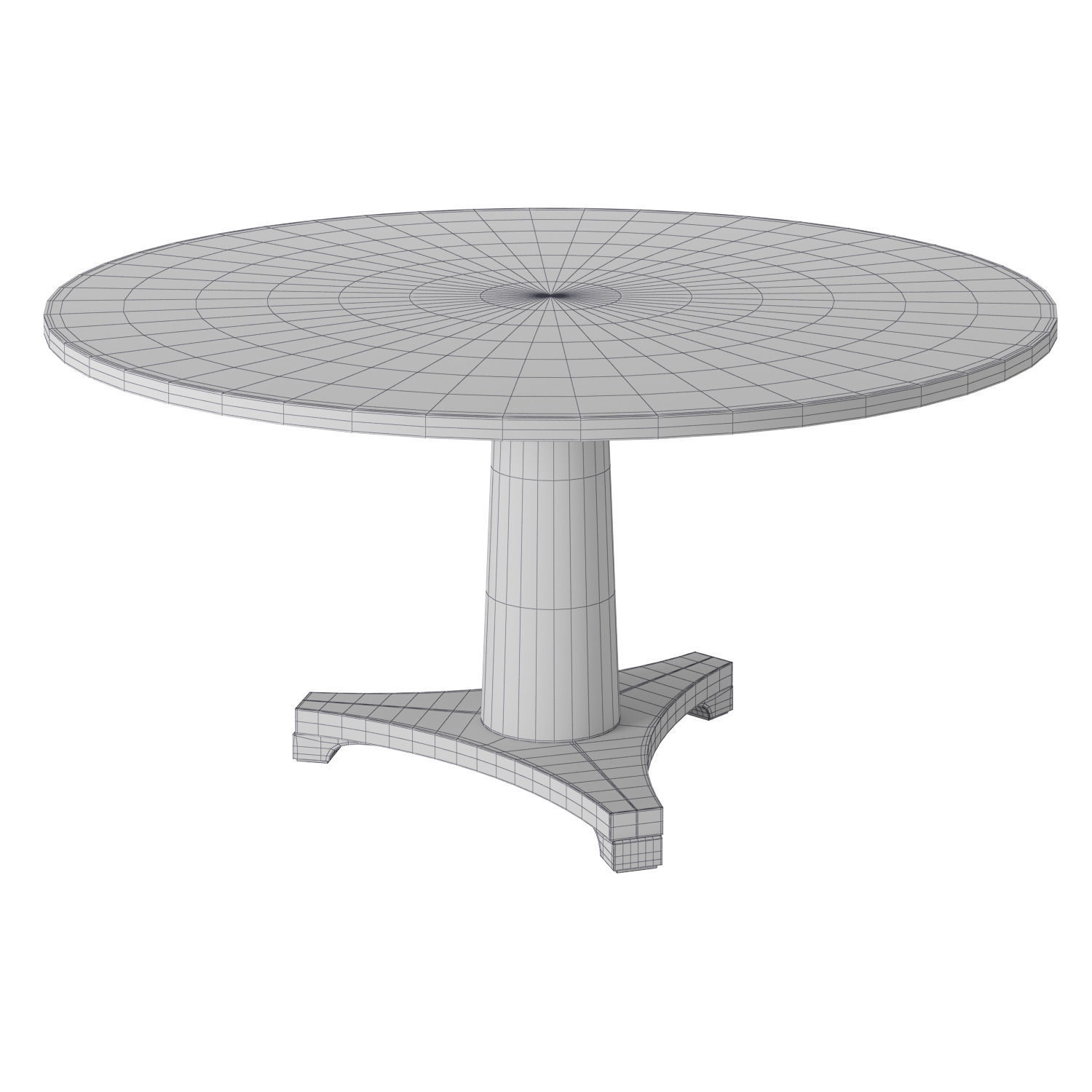 New Classics Cylinder dining table Low-poly 3D model_2