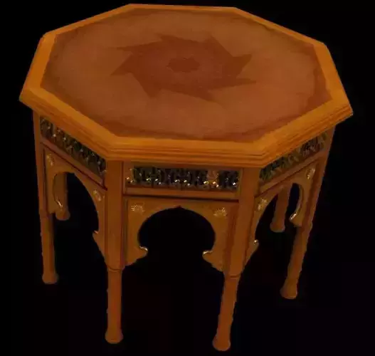 Islamic table with decorations