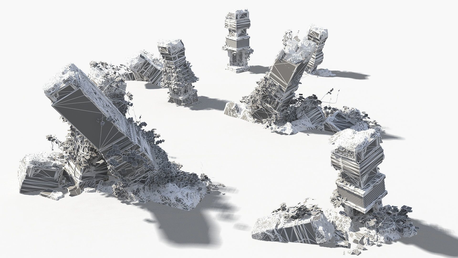 Ruin Stone Column 3D model_18