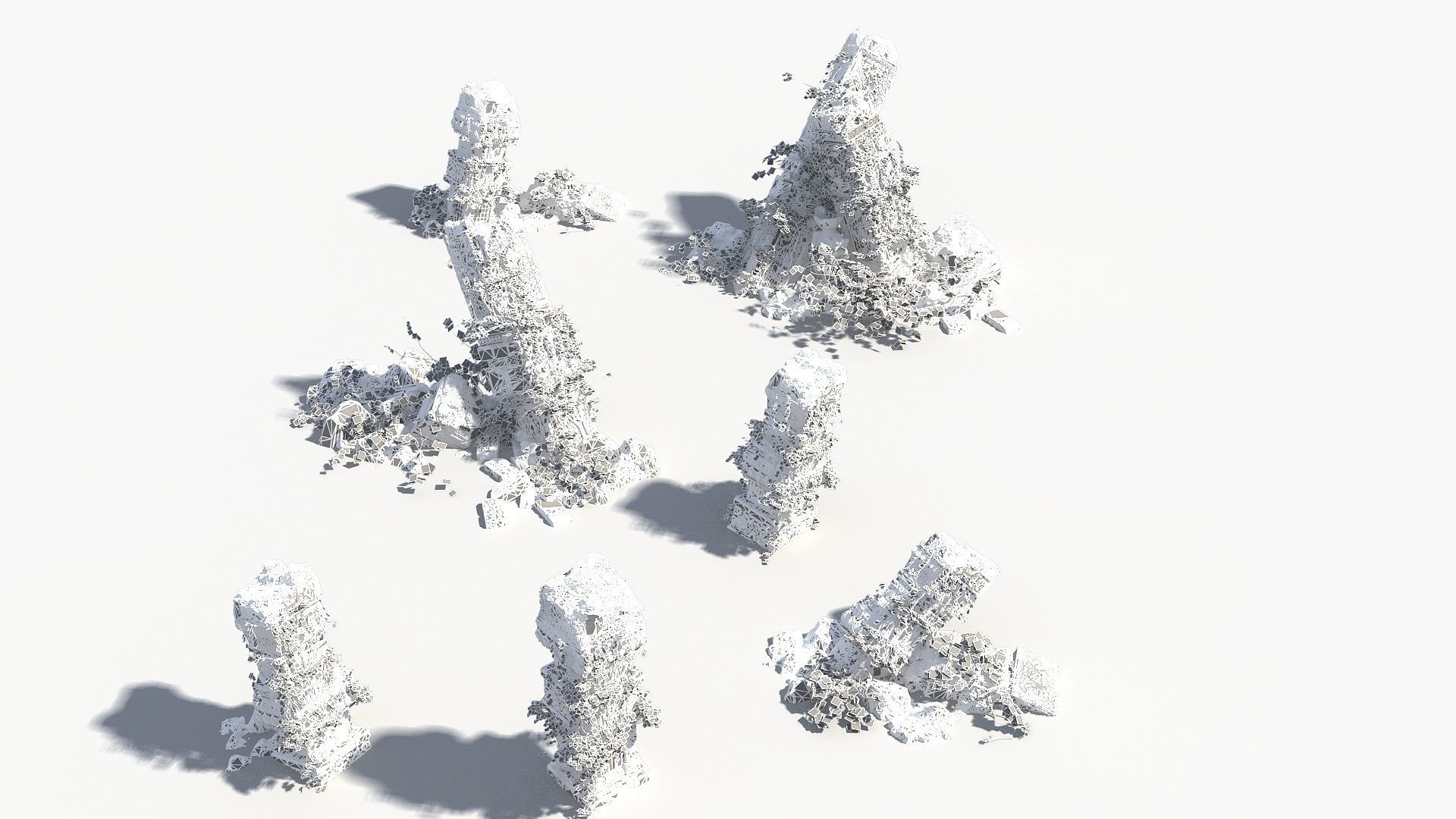 Ruin Stone Column 3D model_13