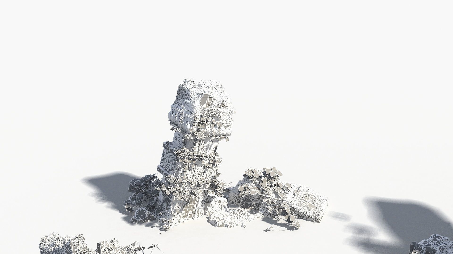 Ruin Stone Column 3D model_16