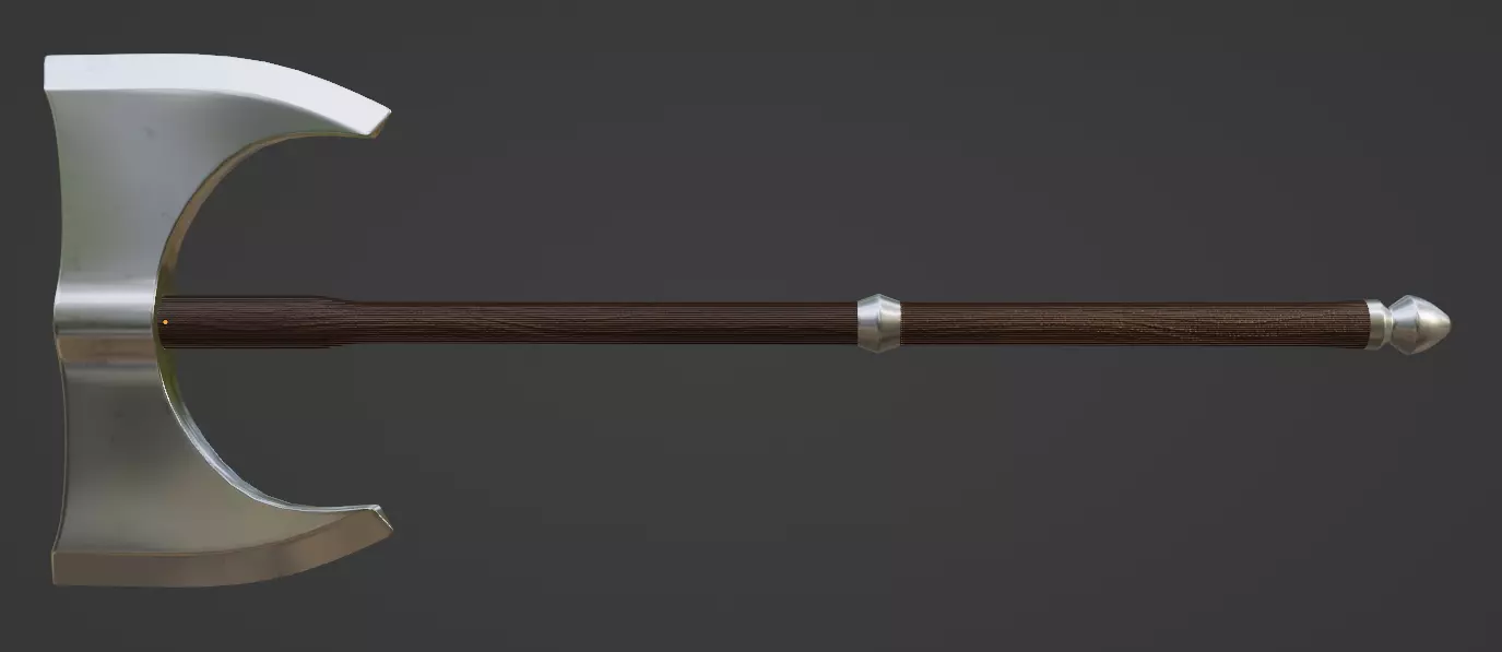 Battle axe 3D model_0