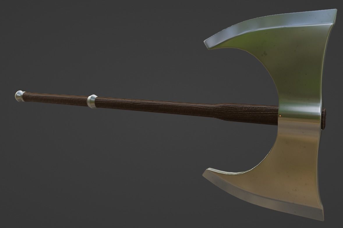 Battle axe 3D model_8