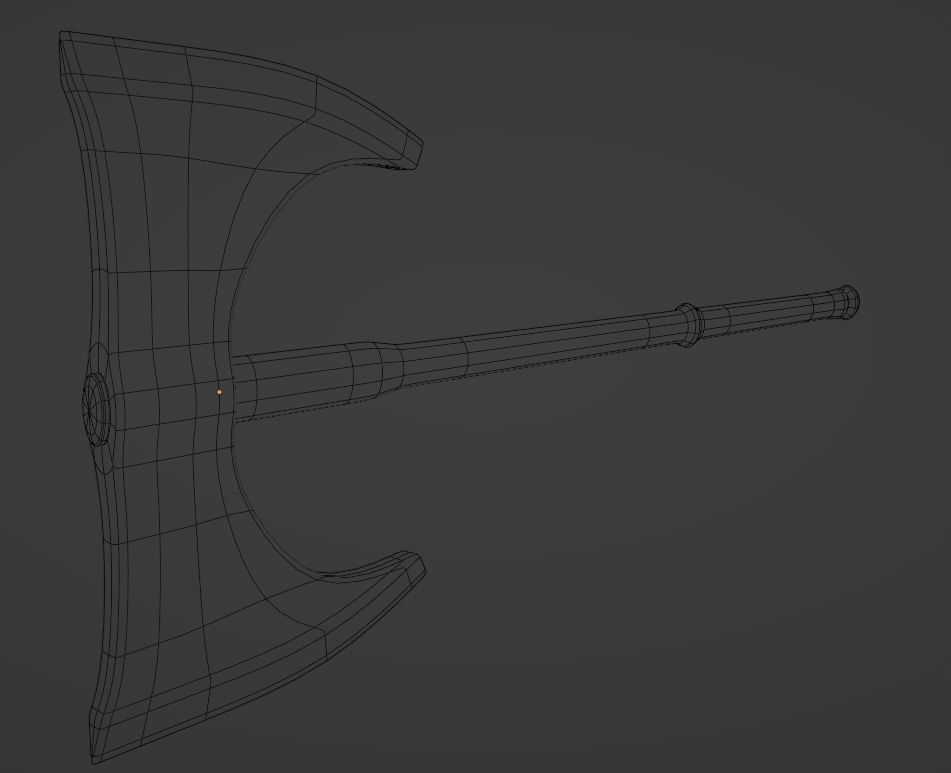 Battle axe 3D model_5