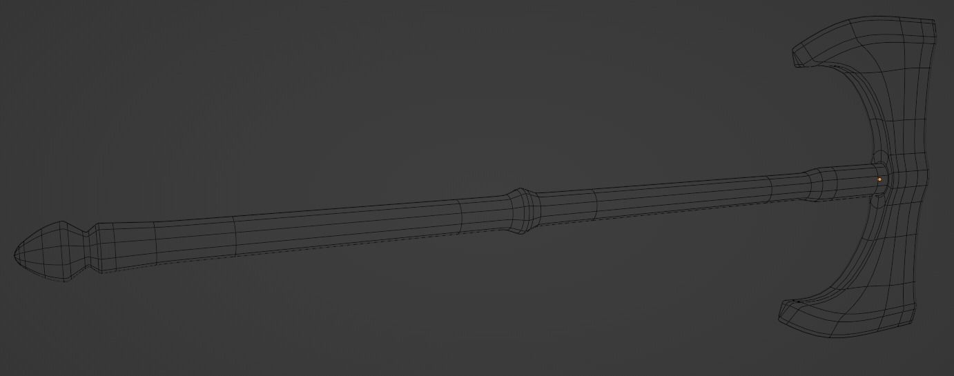 Battle axe 3D model_11