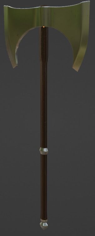 Battle axe 3D model_16