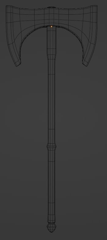 Battle axe 3D model_13