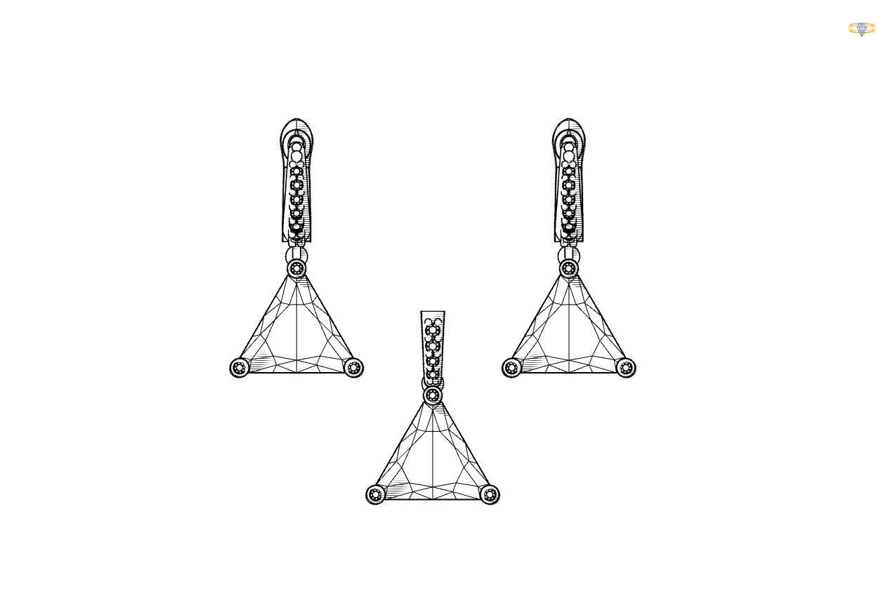 Triangle medallion and earrings 3D print model_7