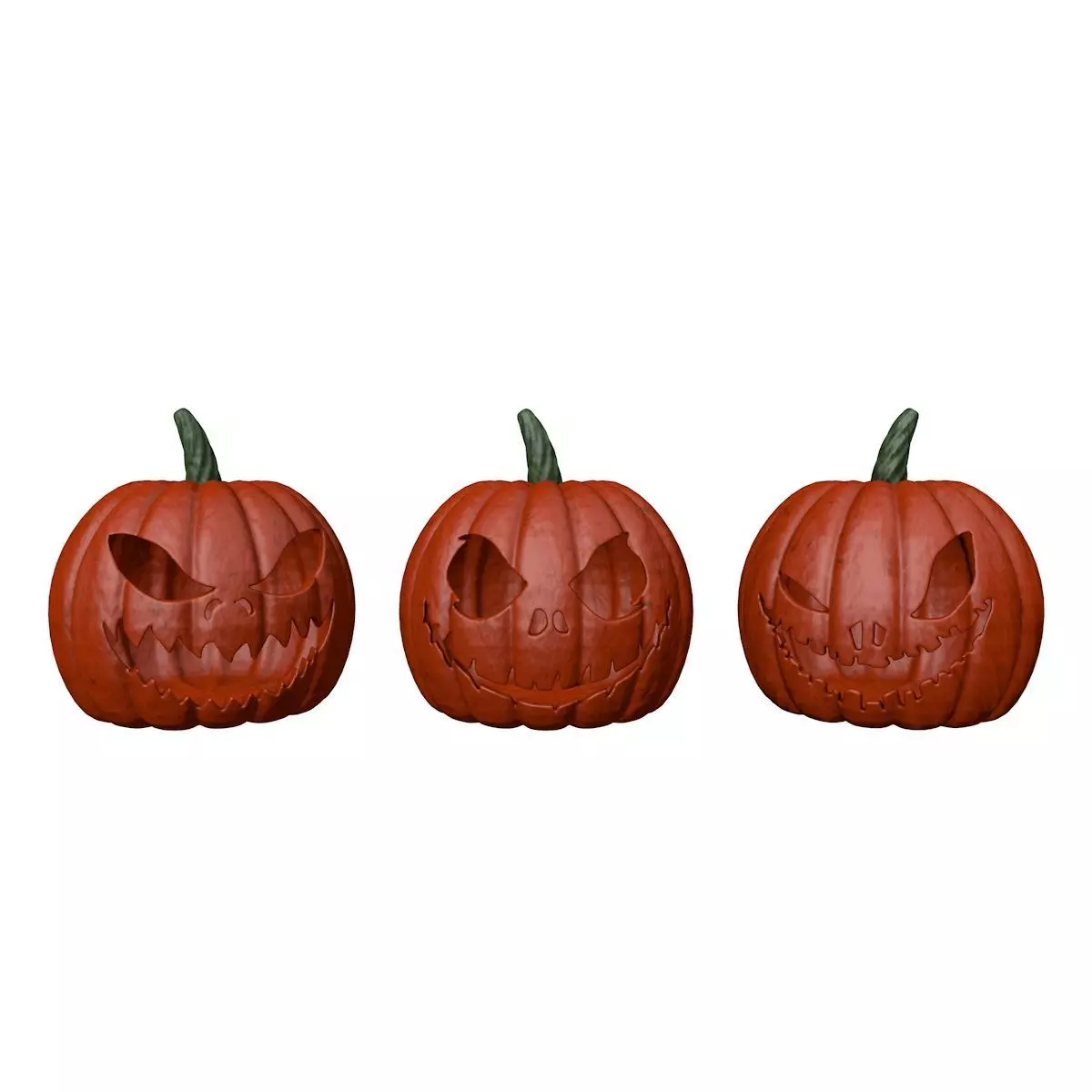 3D model Jack O Lantern Halloween Pumpkins VR / AR / low-poly | CGTrader