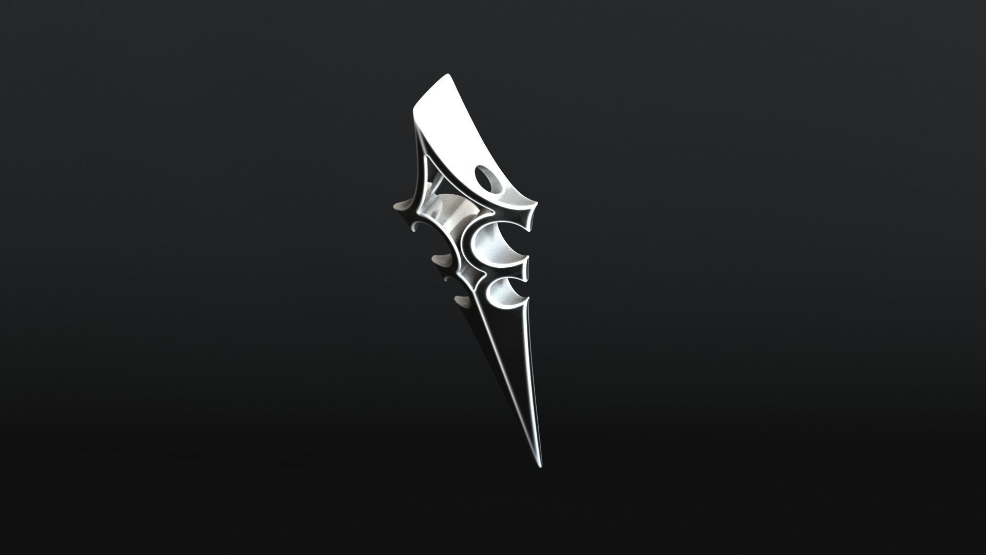Elven Arrow Pendant A 3D Model 3D print model_12