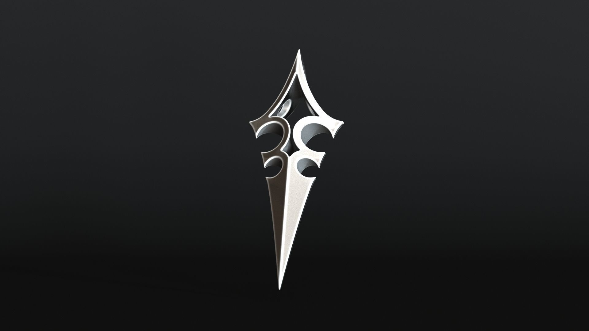 Elven Arrow Pendant A 3D Model 3D print model_20