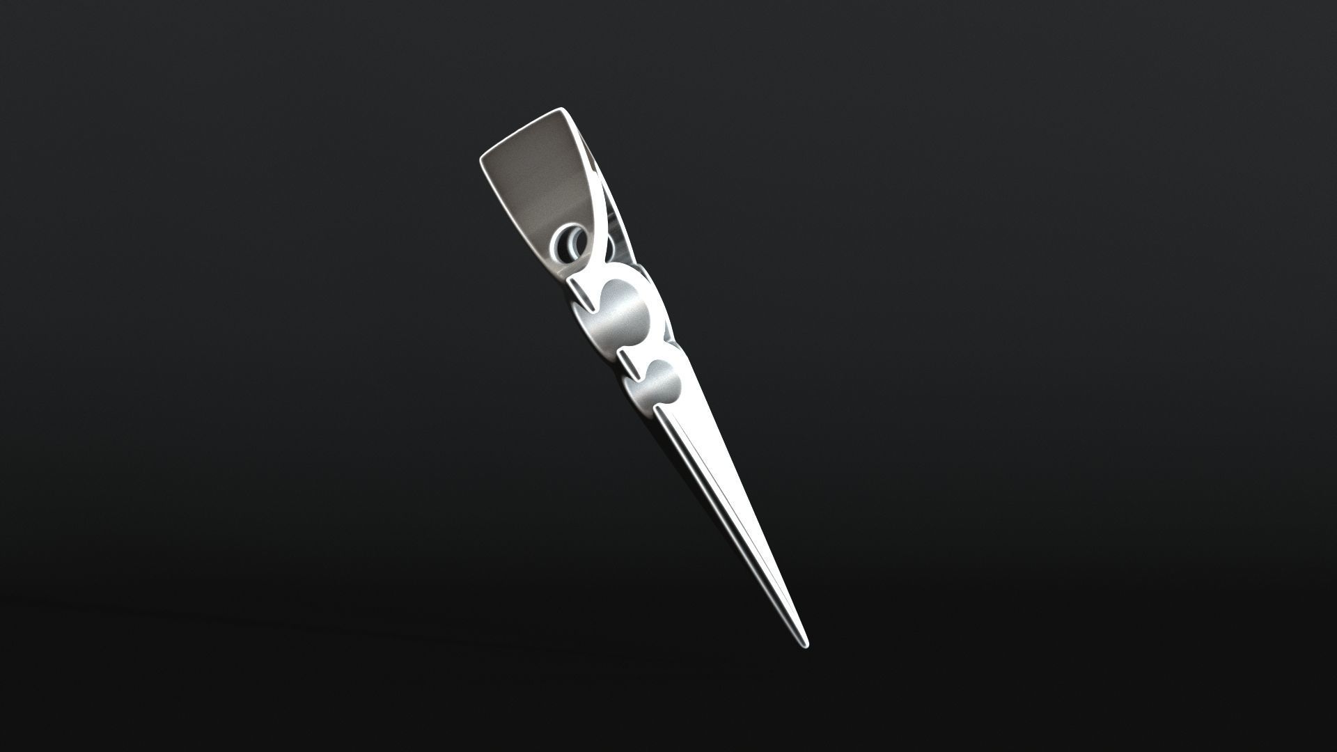 Elven Arrow Pendant A 3D Model 3D print model_9