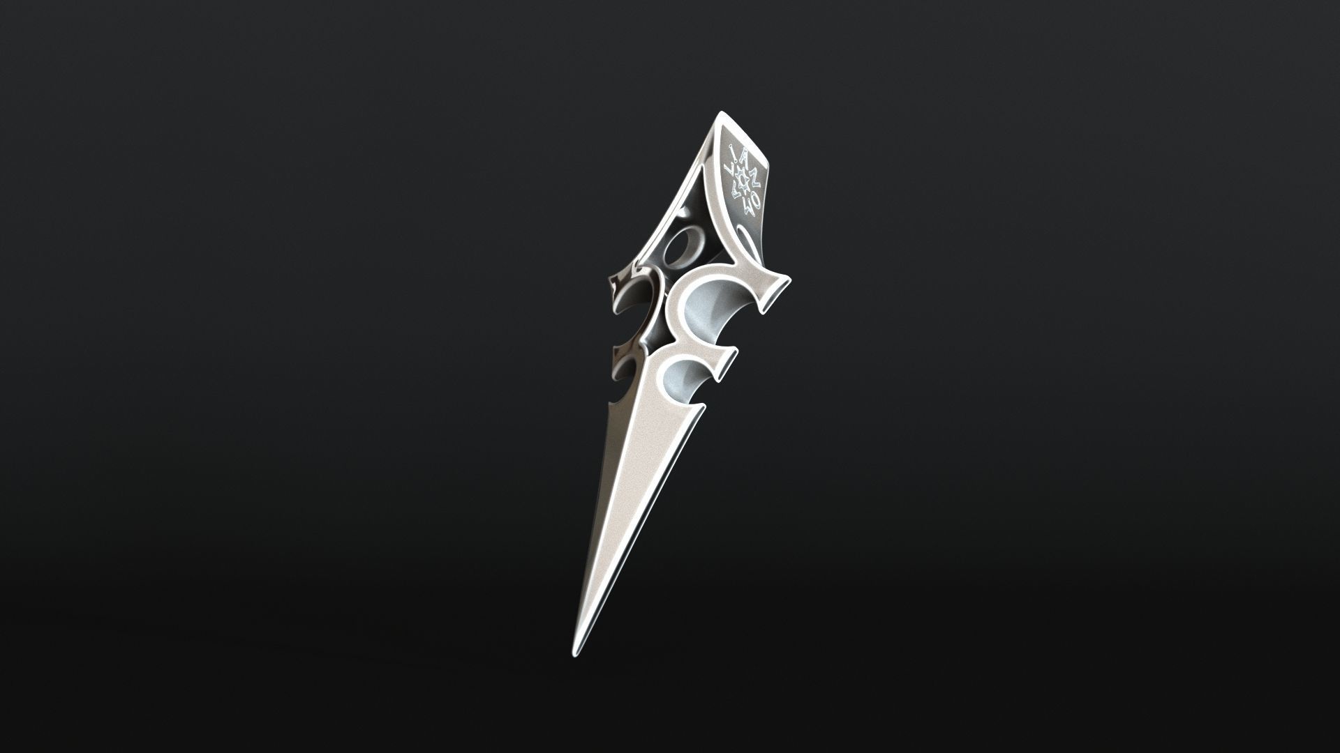 Elven Arrow Pendant A 3D Model 3D print model_19