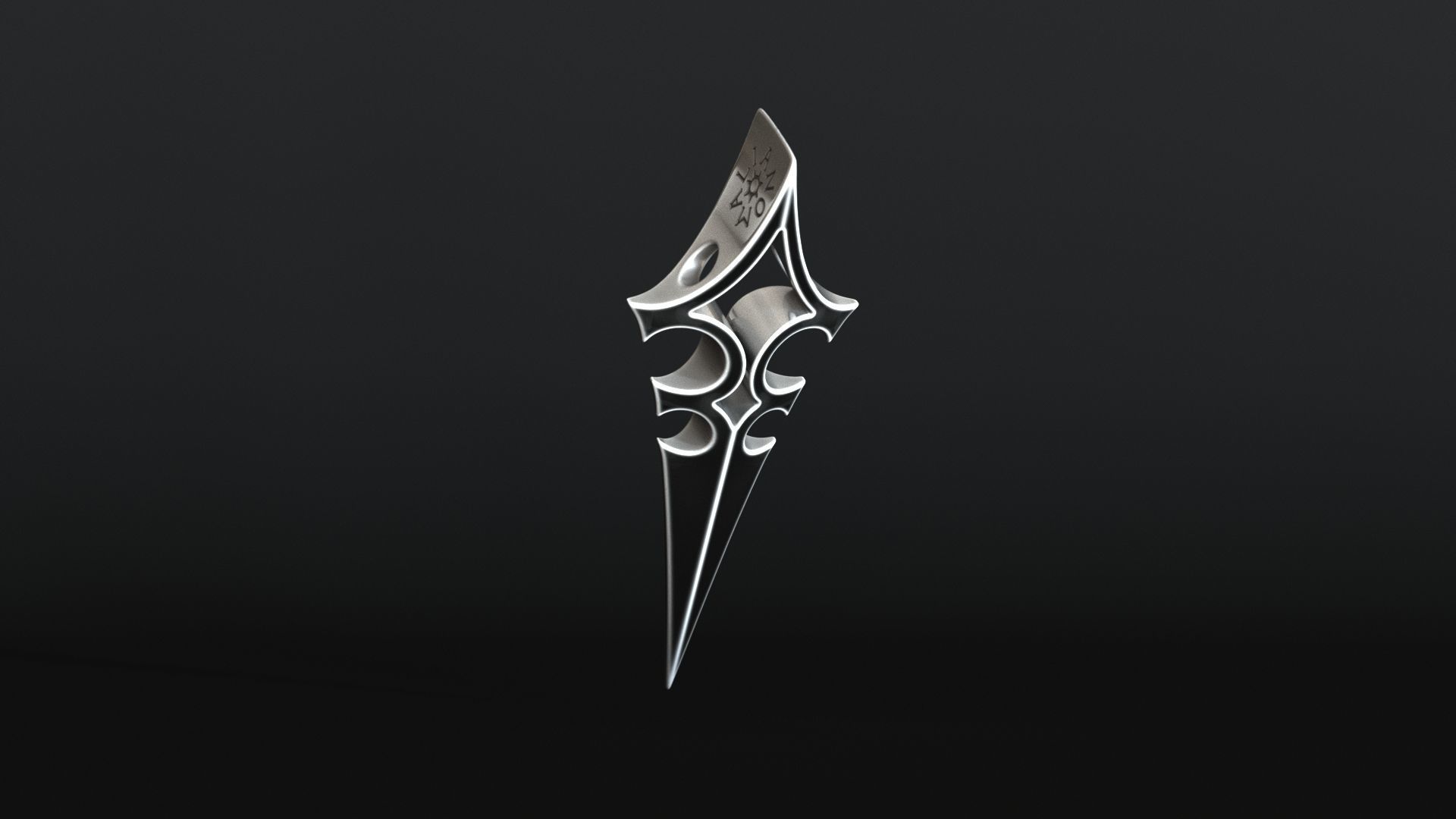 Elven Arrow Pendant A 3D Model 3D print model_14