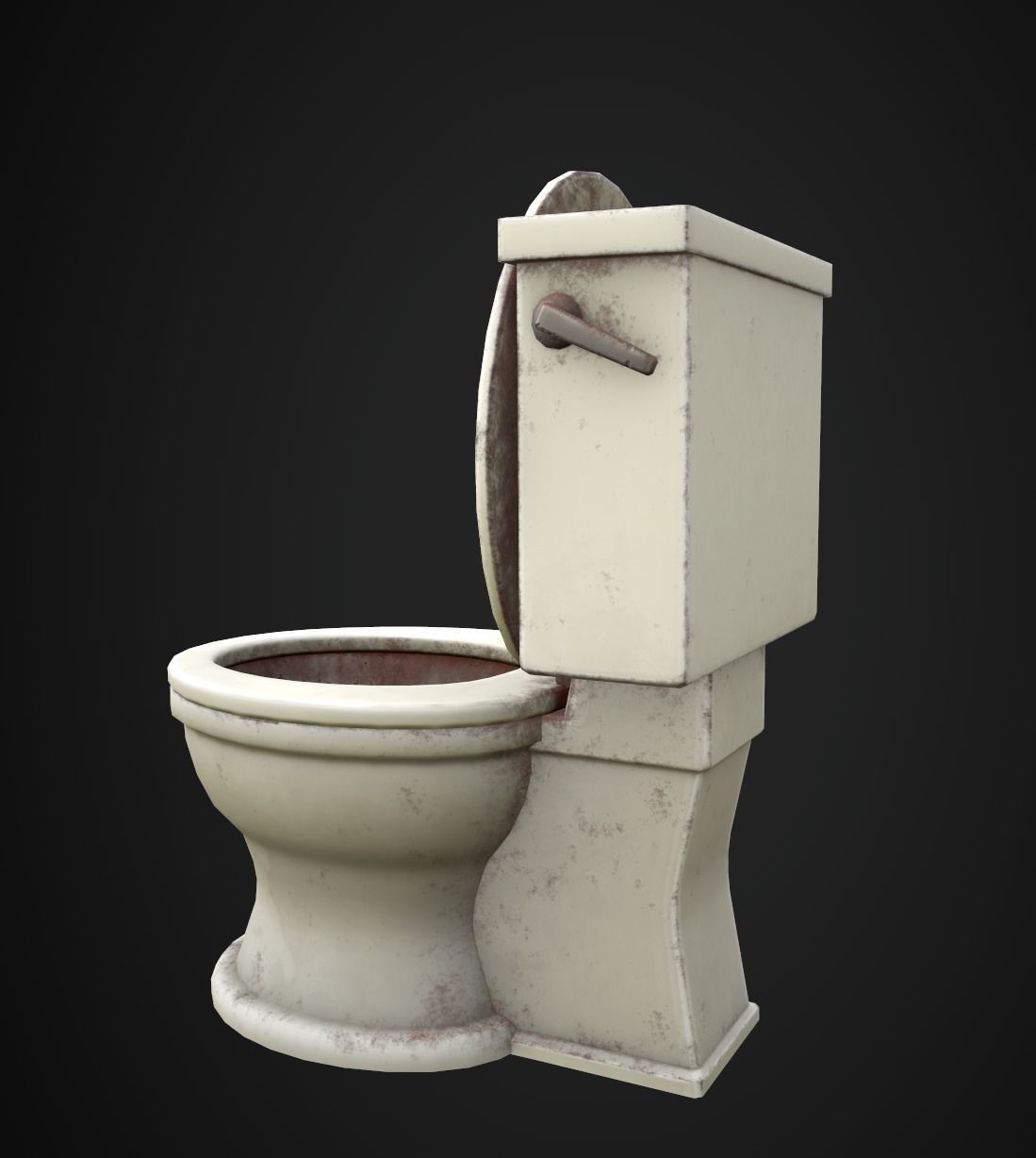 Stylized Toilet Low-poly 3D model_3