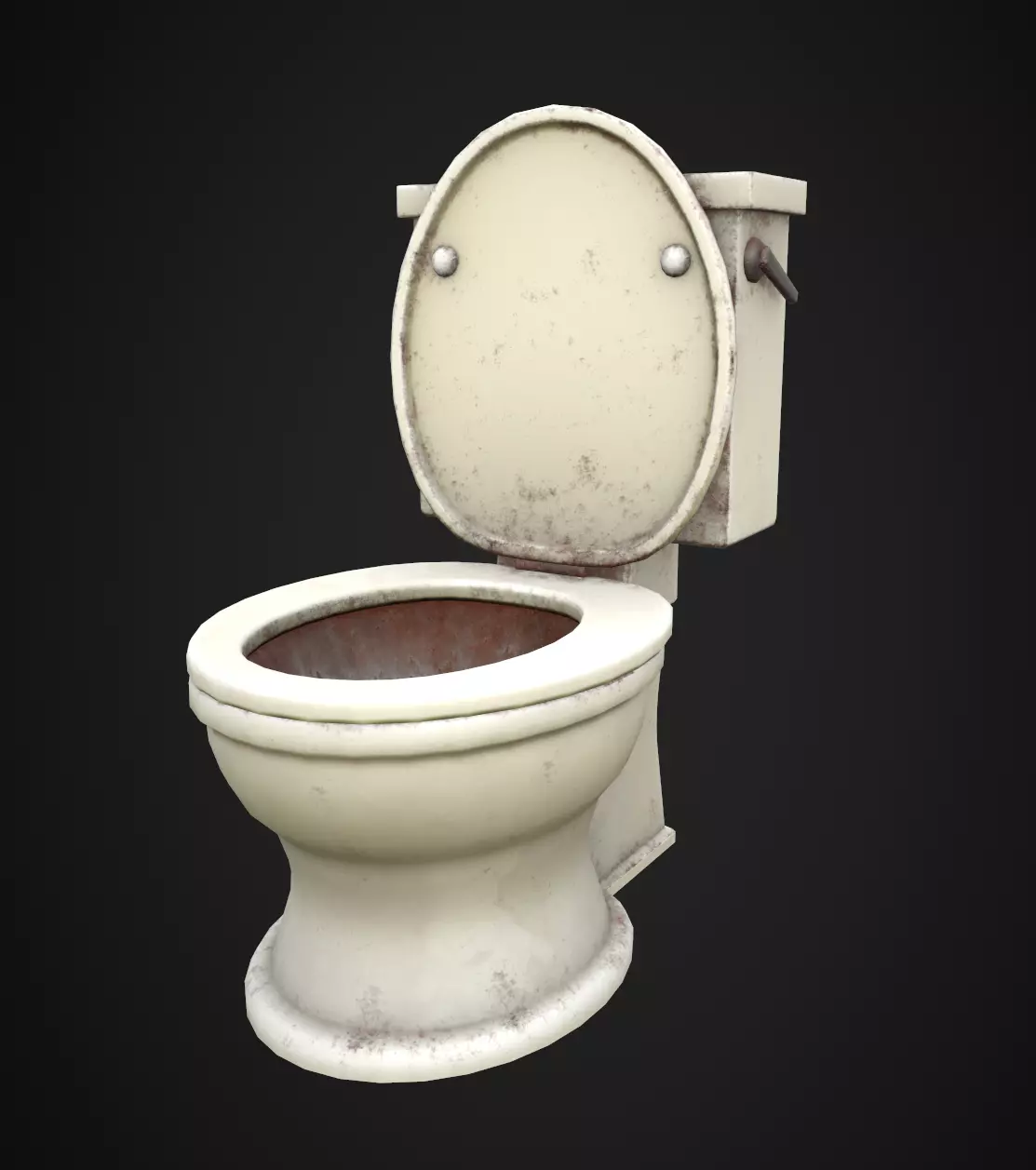 Stylized Toilet Low-poly 3D model_0