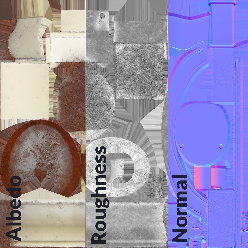 Stylized Toilet Low-poly 3D model_6