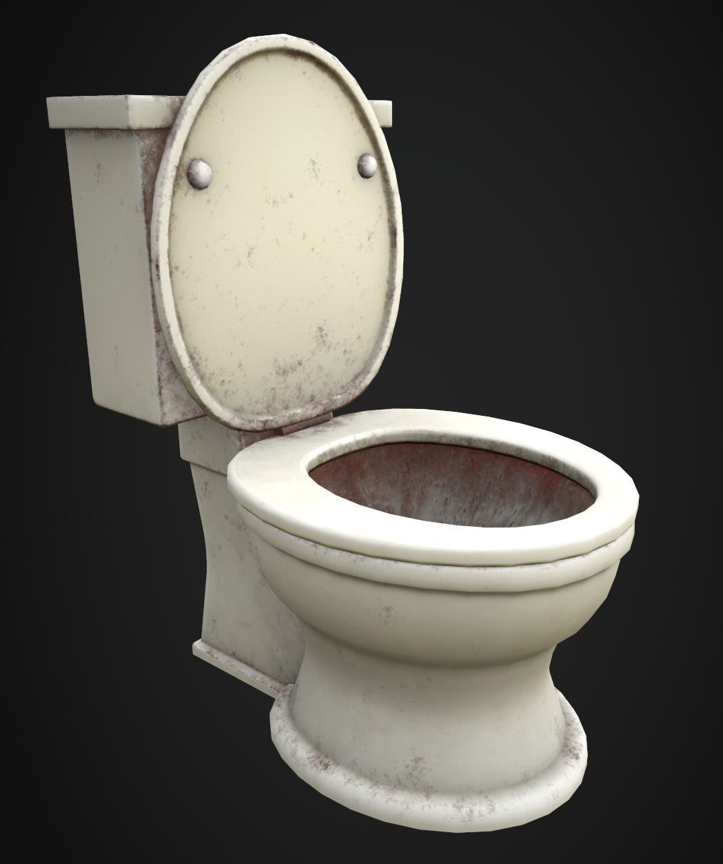 Stylized Toilet Low-poly 3D model_2