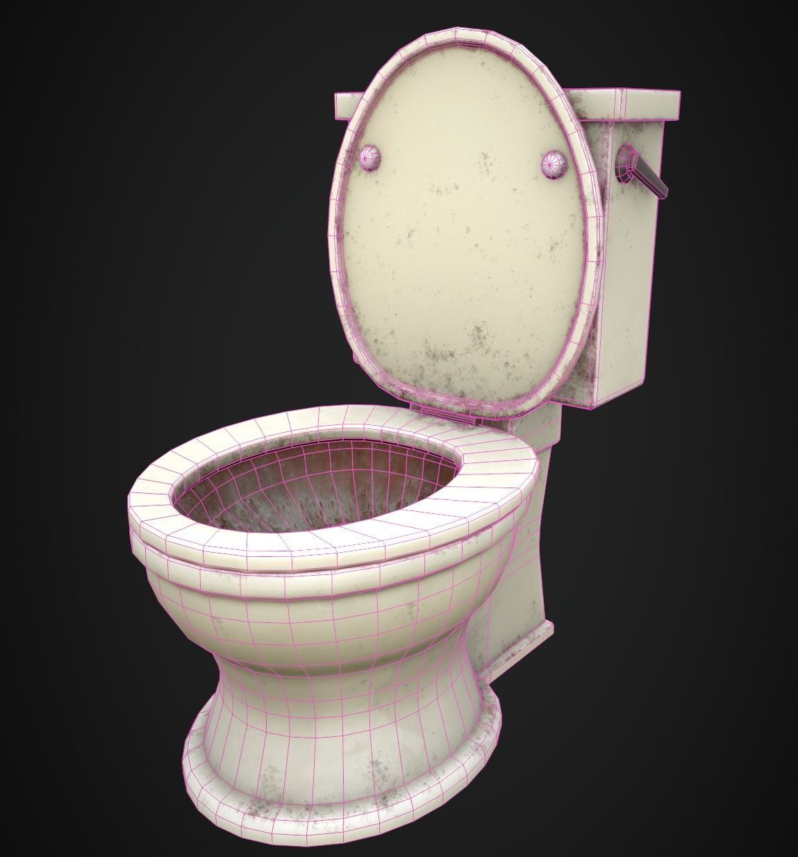 Stylized Toilet Low-poly 3D model_4