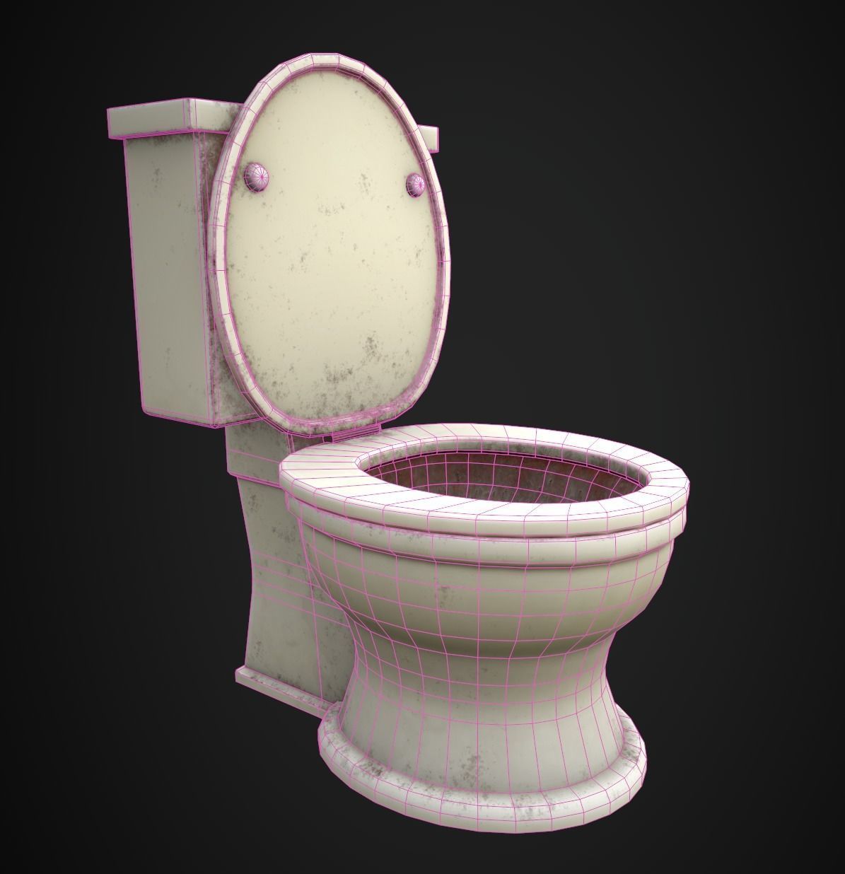 Stylized Toilet Low-poly 3D model_5