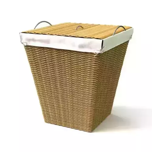 Basket wicker laundry