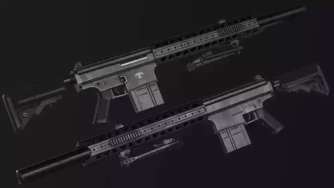 MAR-10 Low-poly 3D model