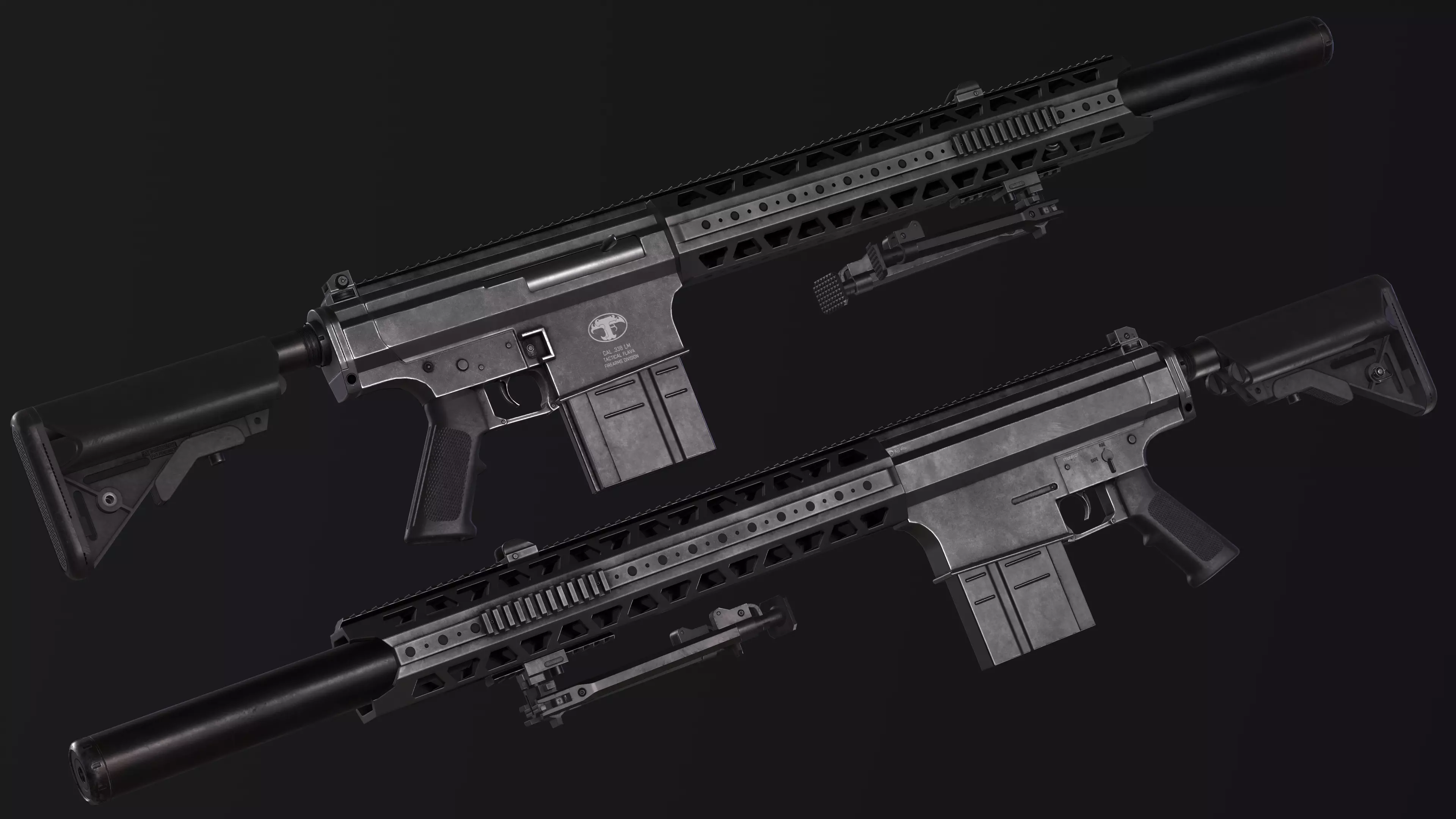 MAR-10 Low-poly 3D model_0