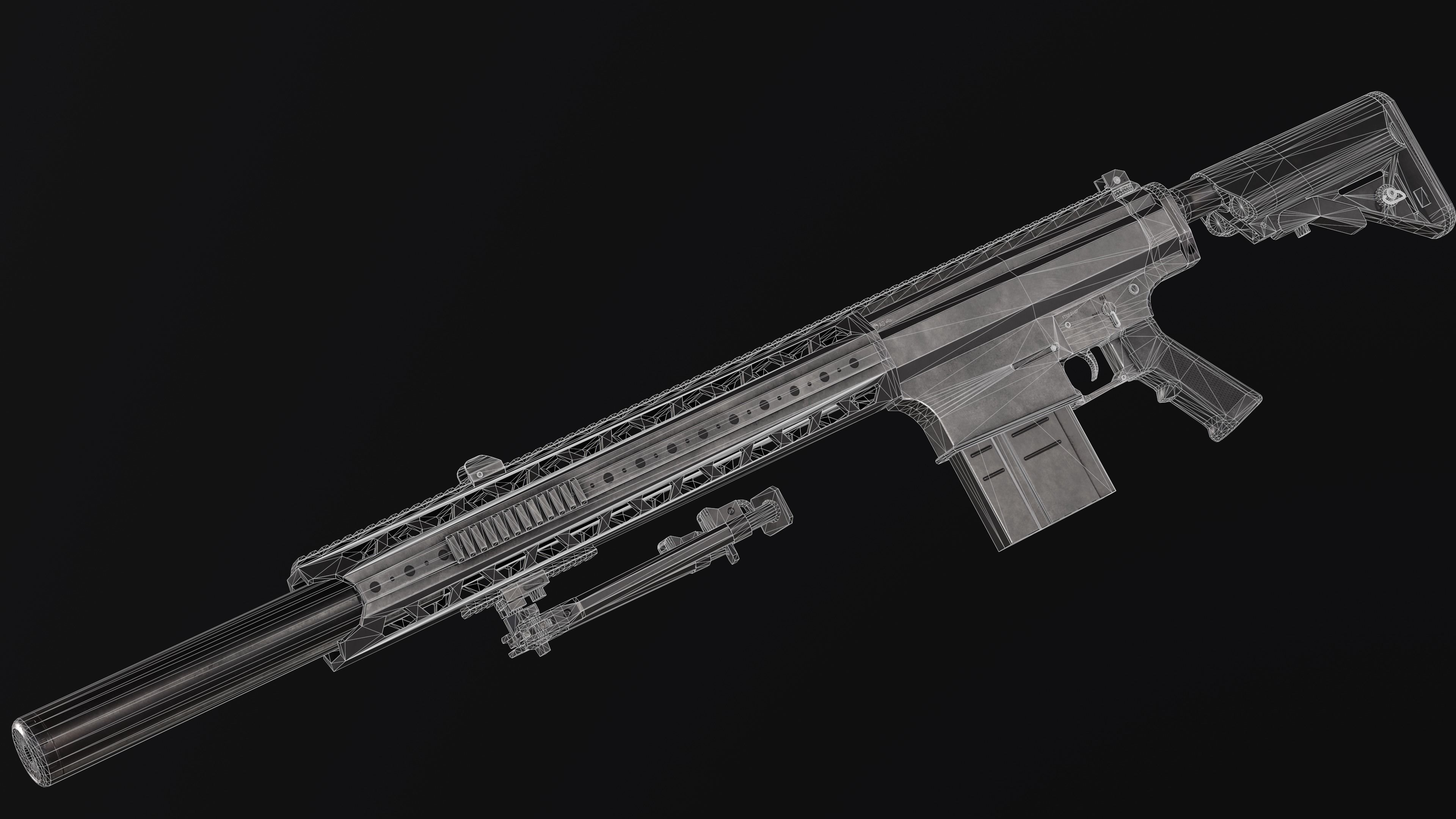 MAR-10 Low-poly 3D model_3