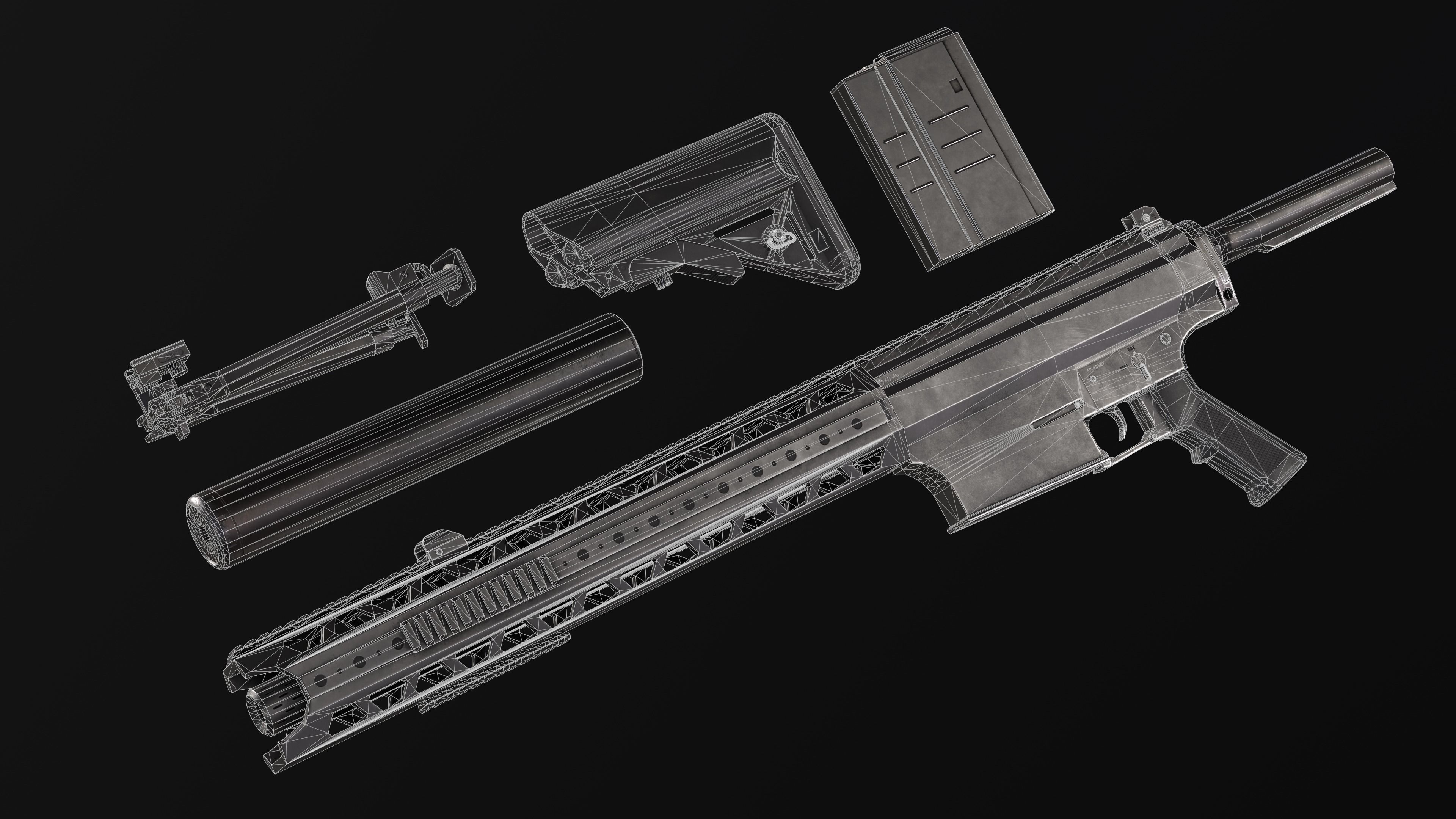 MAR-10 Low-poly 3D model_5