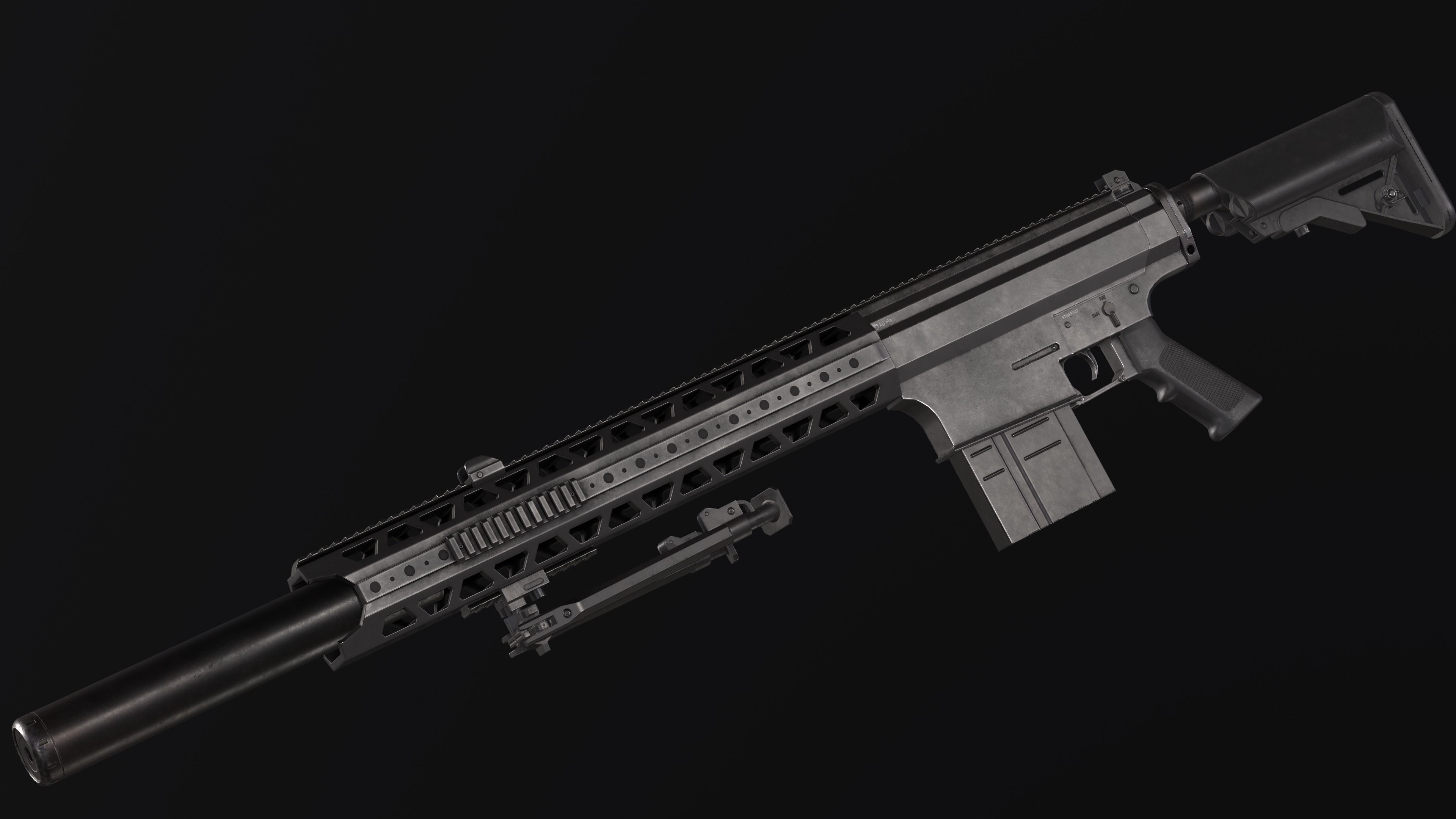 MAR-10 Low-poly 3D model_2