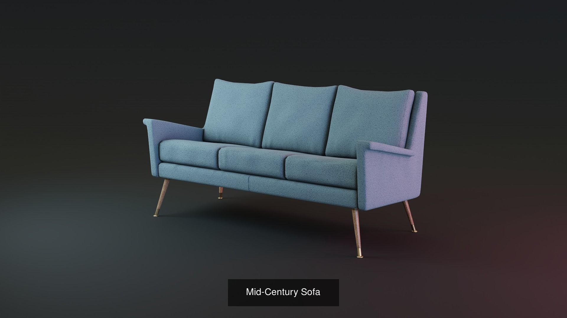 Mid-Century Furniture Set 3D Model Collection_16
