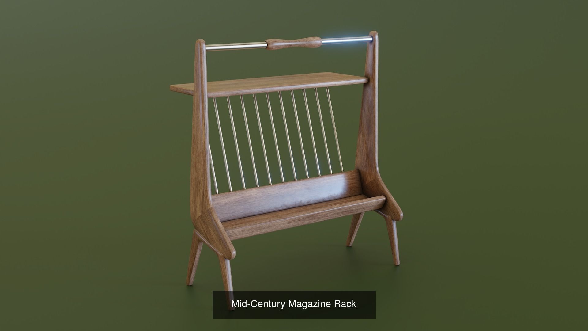 Mid-Century Furniture Set 3D Model Collection_25