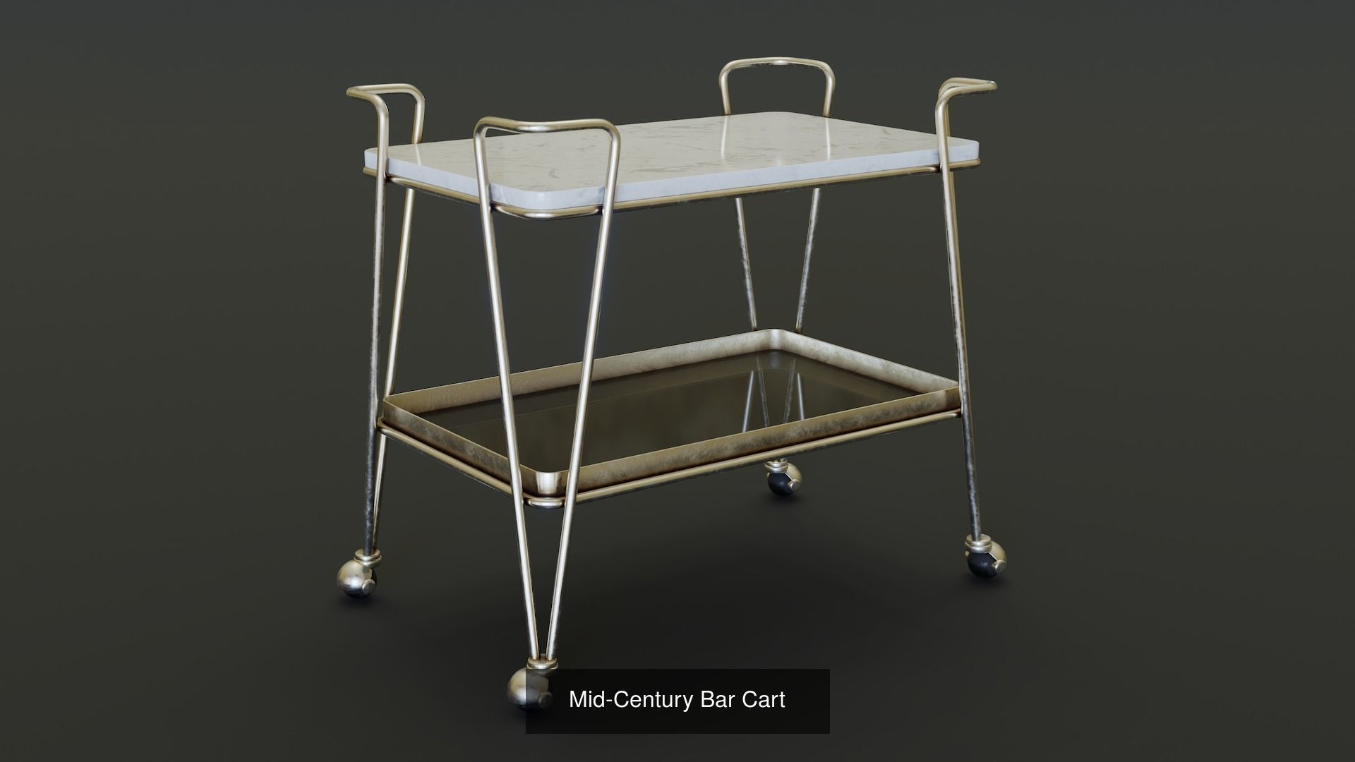 Mid-Century Furniture Set 3D Model Collection_26