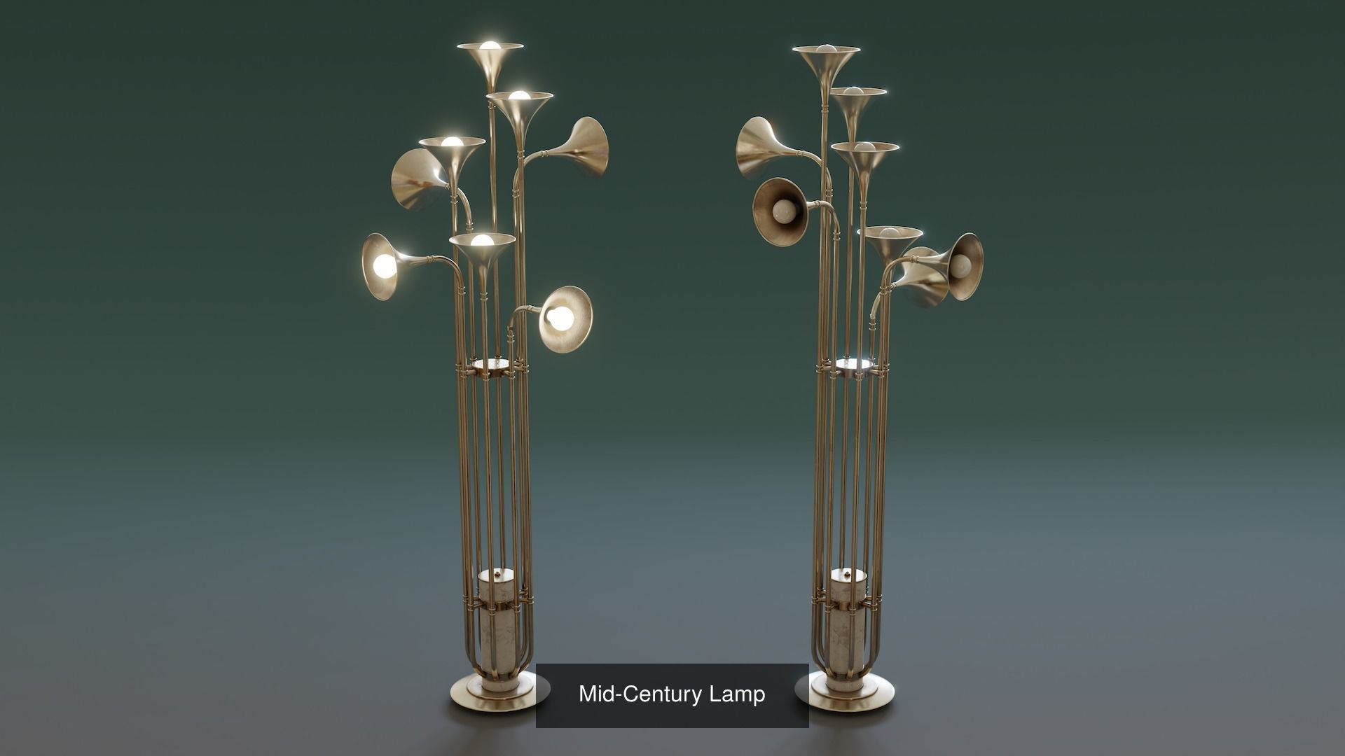 Mid-Century Furniture Set 3D Model Collection_17