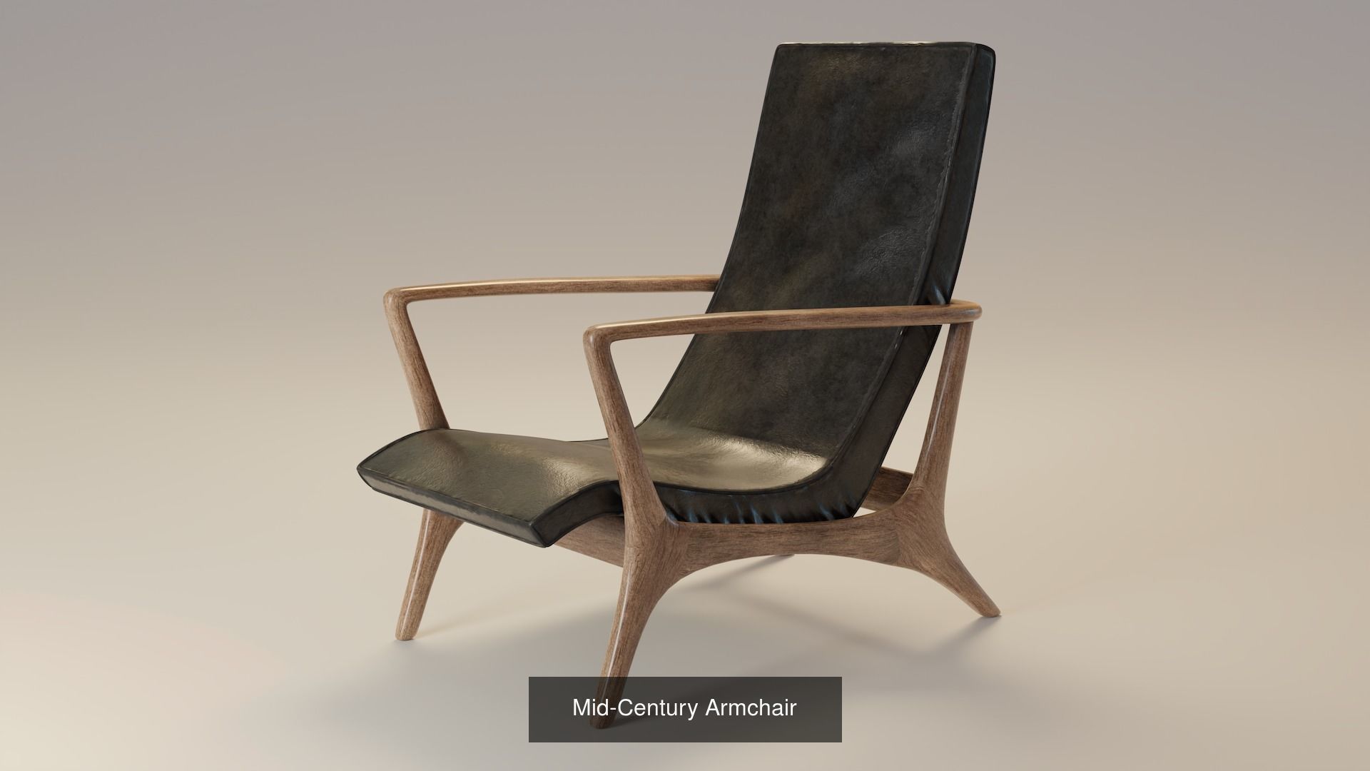 Mid-Century Furniture Set 3D Model Collection_15