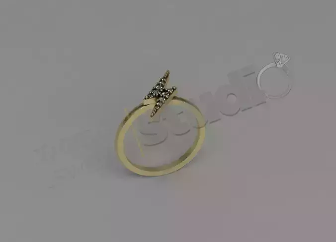 Beautiful thunder ring 3d model