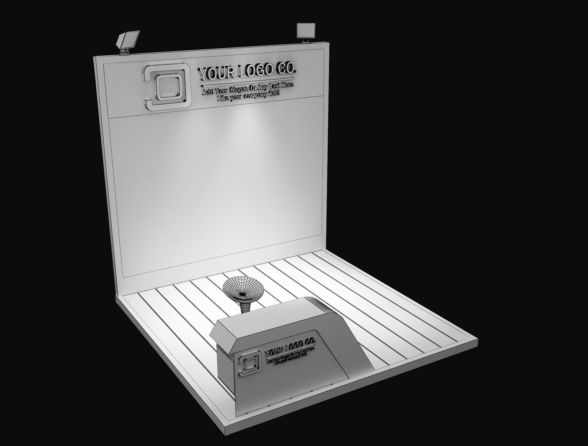 Booth Exhibition Stand a623f  3D model_7