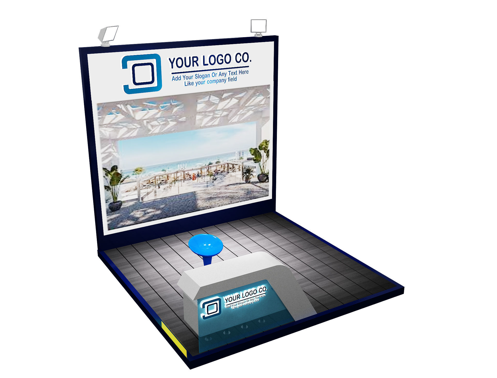 Booth Exhibition Stand a623f  3D model_6