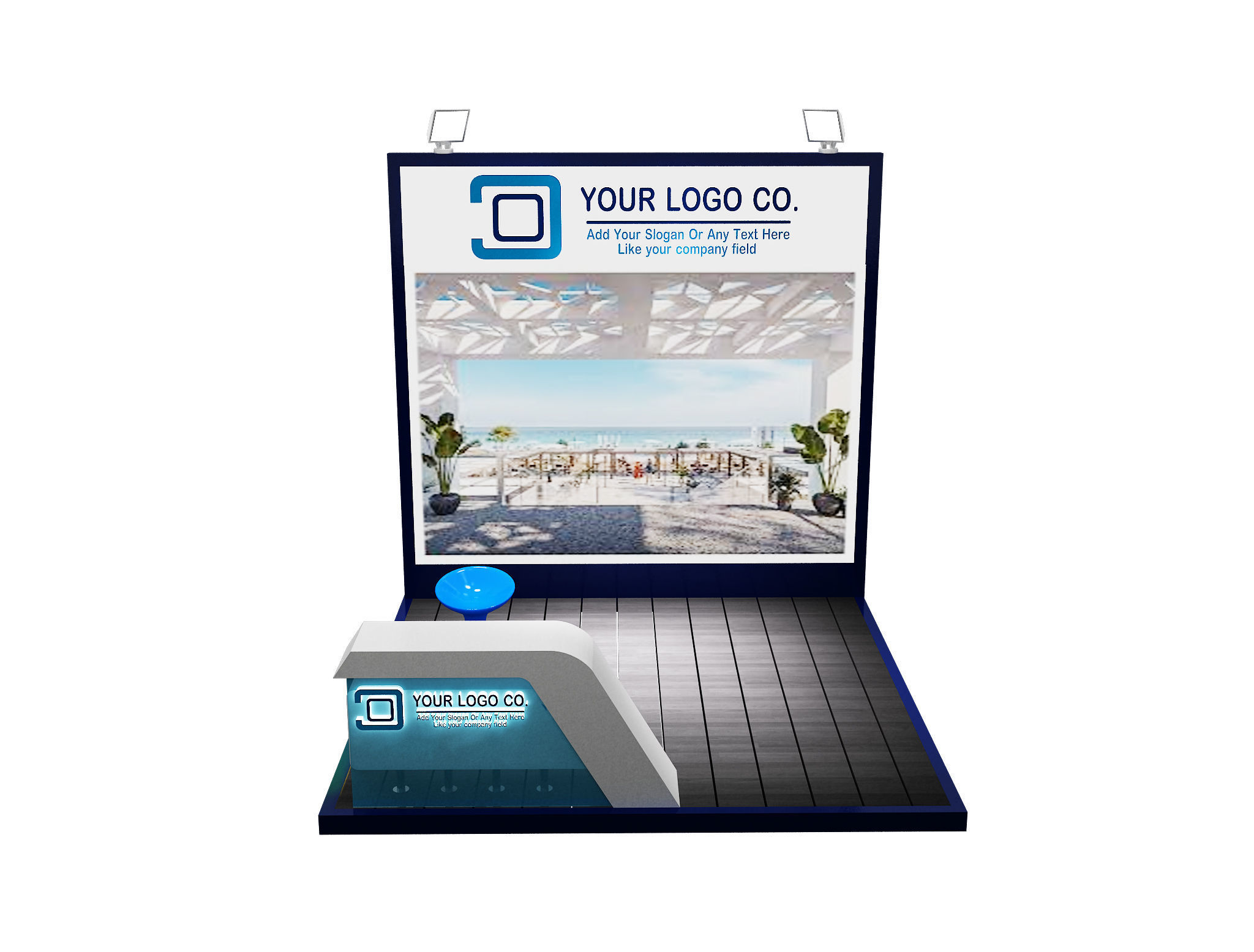 Booth Exhibition Stand a623f  3D model_10