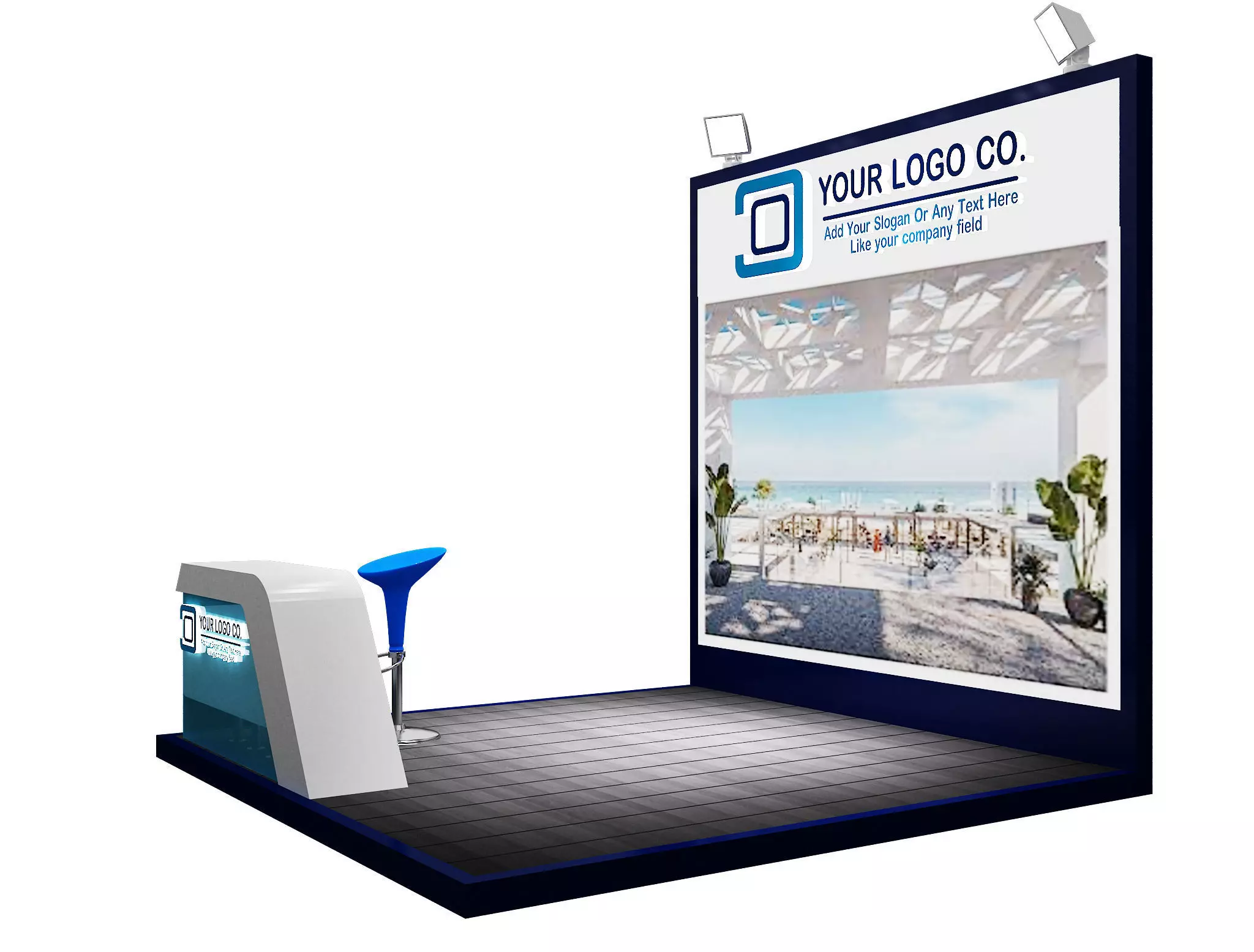 Booth Exhibition Stand a623f  3D model_0