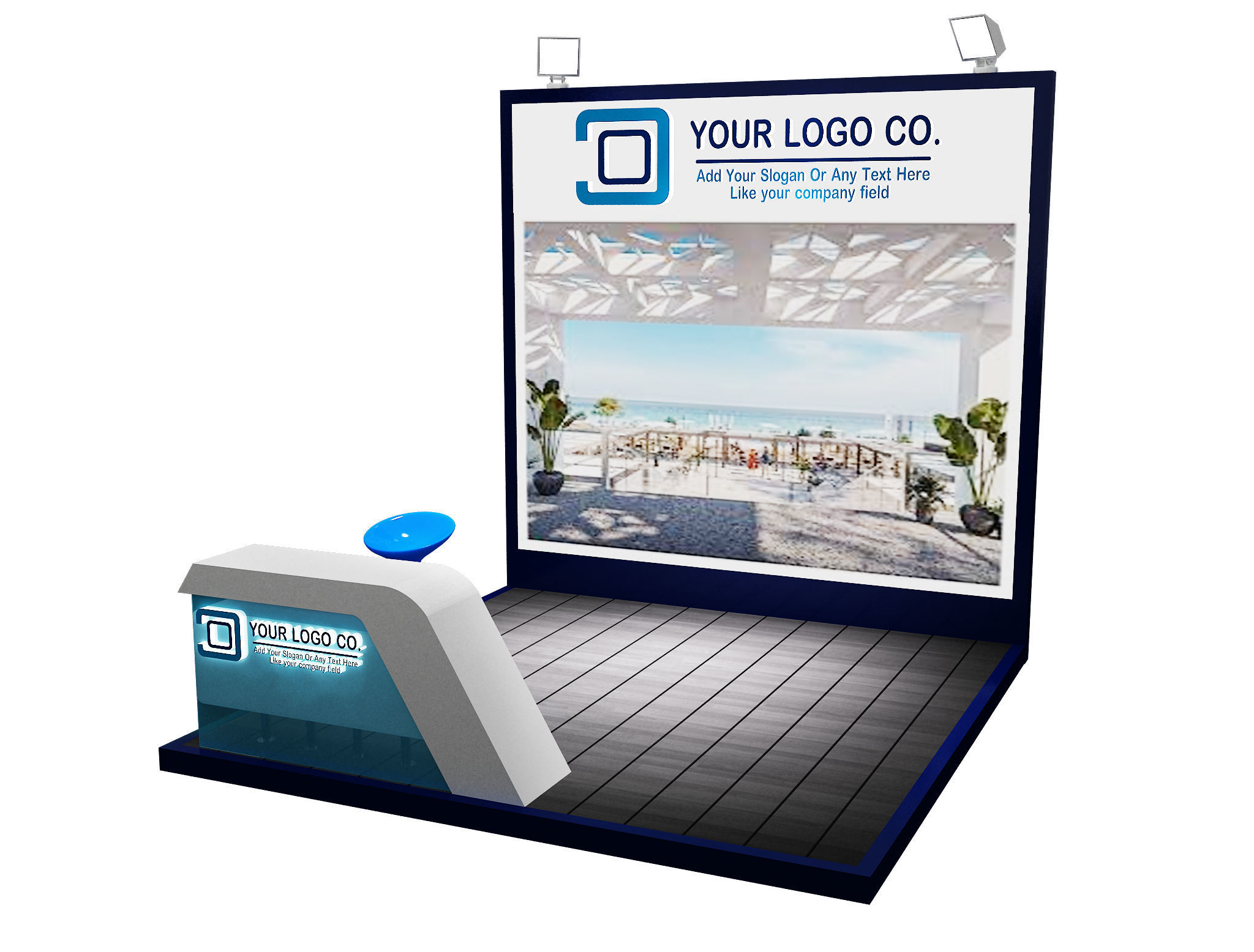 Booth Exhibition Stand a623f  3D model_2