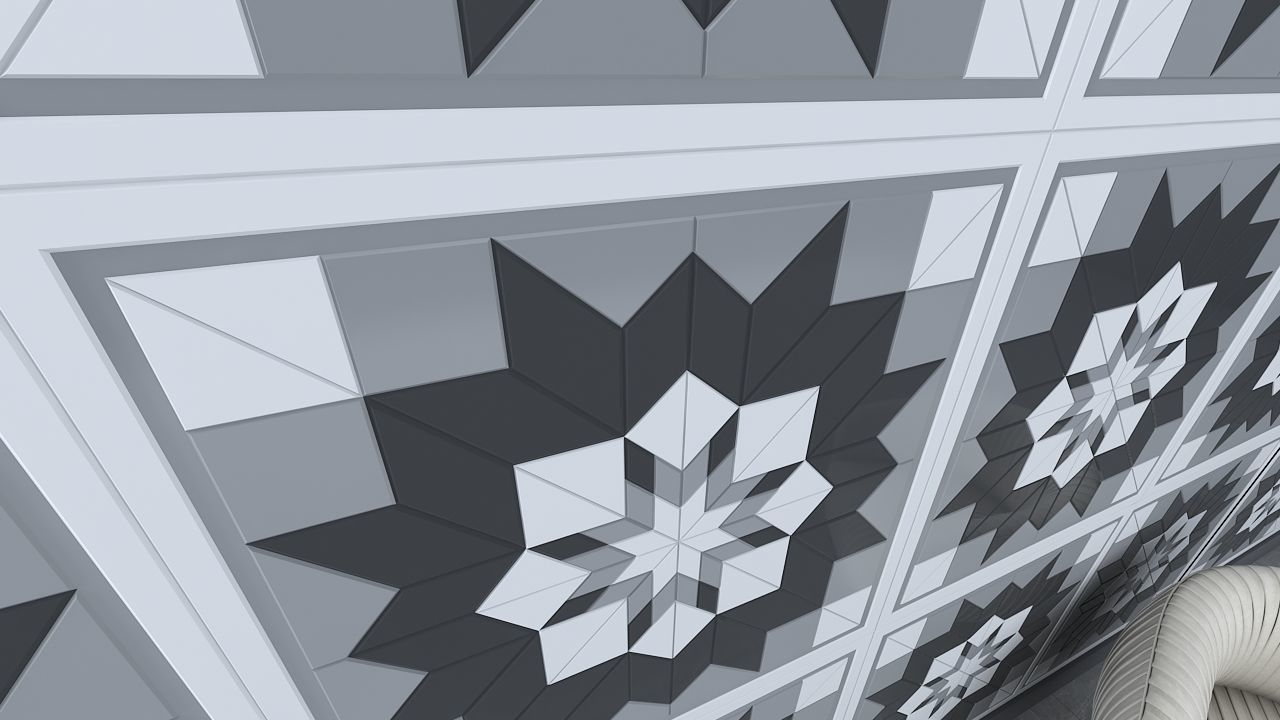 3d wall panel Low-poly 3D model_2