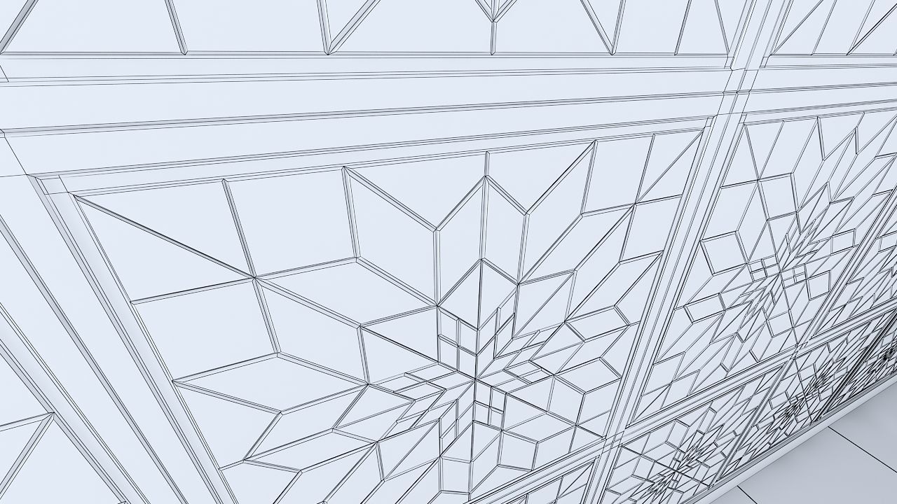 3d wall panel Low-poly 3D model_5
