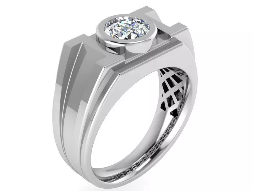 Fashion Man Diamond ring 2508 3D print model 3D print model_0