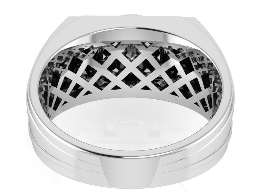 Fashion Man Diamond ring 2508 3D print model 3D print model_3