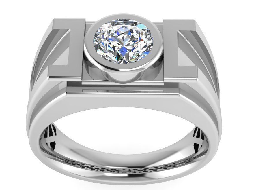 Fashion Man Diamond ring 2508 3D print model 3D print model_2