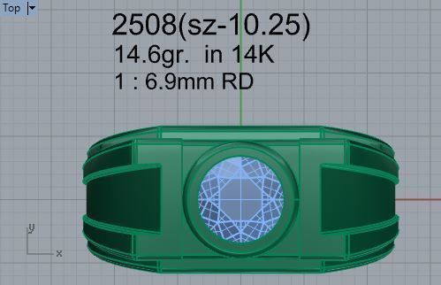 Fashion Man Diamond ring 2508 3D print model 3D print model_4