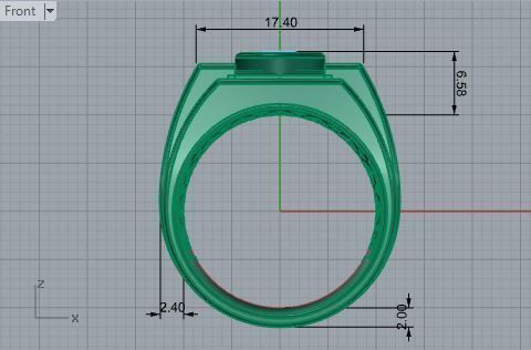 Fashion Man Diamond ring 2508 3D print model 3D print model_5